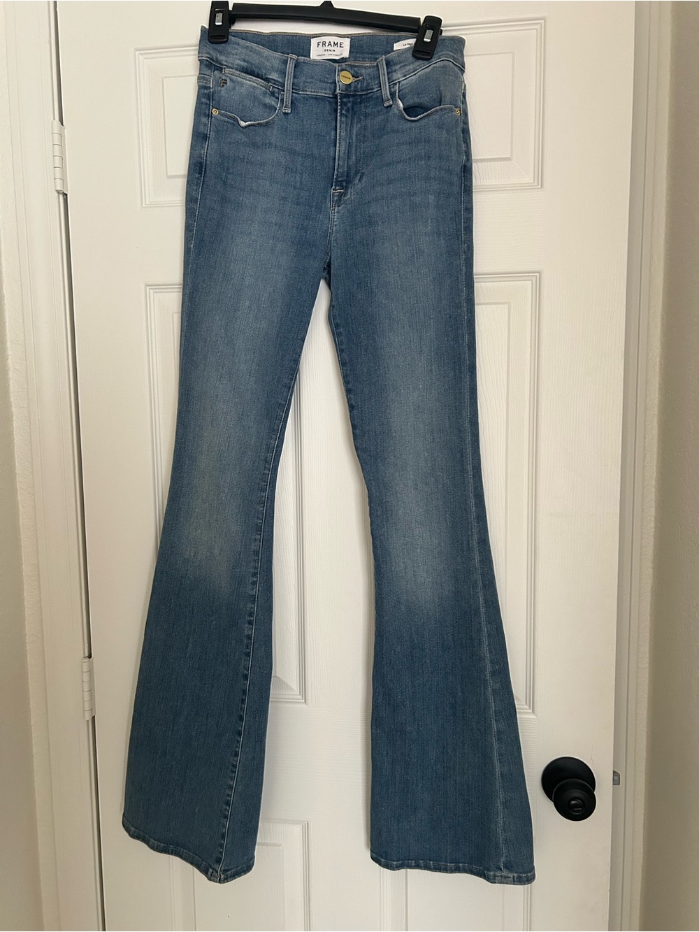 Frame Denim Light Blue Flare Jeans - Women's Wide Leg
